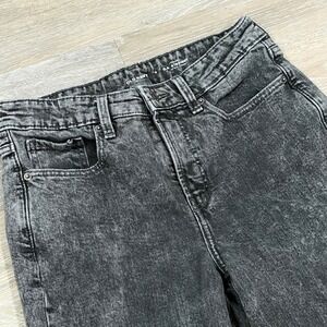 Old Navy OG Straight High Rise Jeans Black Acid Wash Secret Slim Pocket‎ Size 4